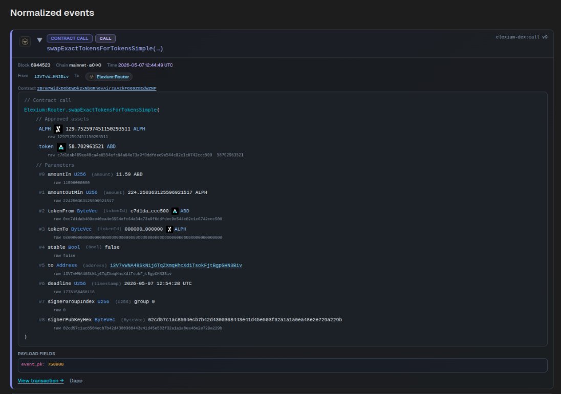 Alphscan.io API & Explorer  